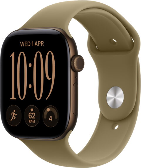 Apple Watch Series 12 42 mm Dark Bronze Aluminum with Olive Sport Band – M/L